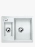 BLANCO Metra 6 1.5 Bowl Inset Composite Granite Kitchen Sink, White