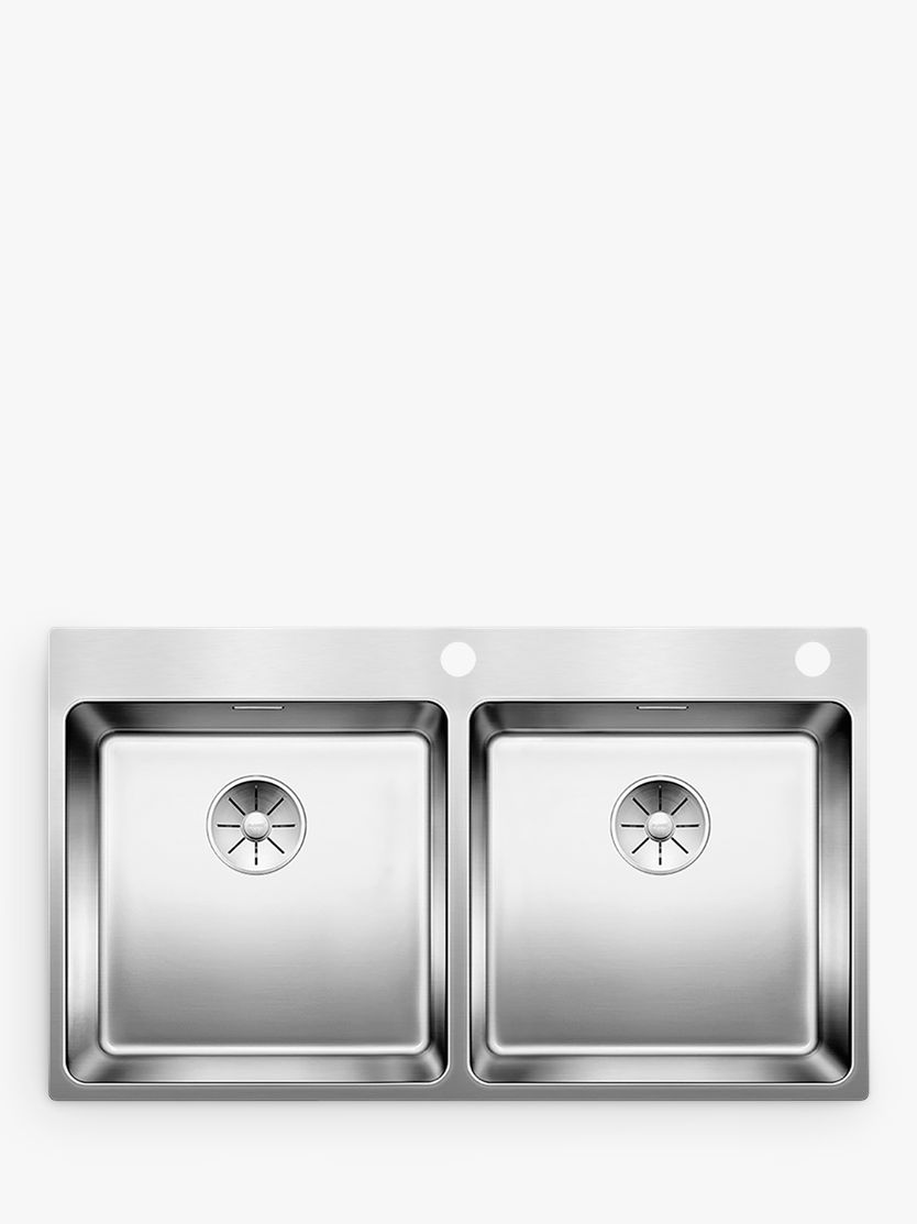 Blanco Andano 400/400IFA 2 Bowl Inset Kitchen Sink, Stainless Steel