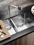BLANCO Andano 340/180-U 1.5 Undermounted Kitchen Sink with Right Hand Bowl, Stainless Steel