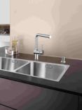 BLANCO Andano 400/400IF 2 Bowl Inset Kitchen Sink, Stainless Steel