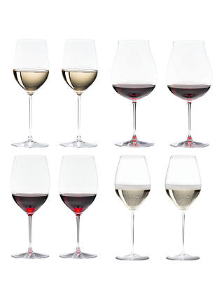 Riedel Veritas Cabernet / Merlot & New World Pinot Noir & Viognier / Chardonnay Wine & Champagne Glasses, Set of 8