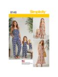 Simplicity Women's and Children's Jumpsuit Sewing Pattern, 8146