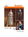 Simplicity Women's Dress Costume Sewing Pattern, 8161