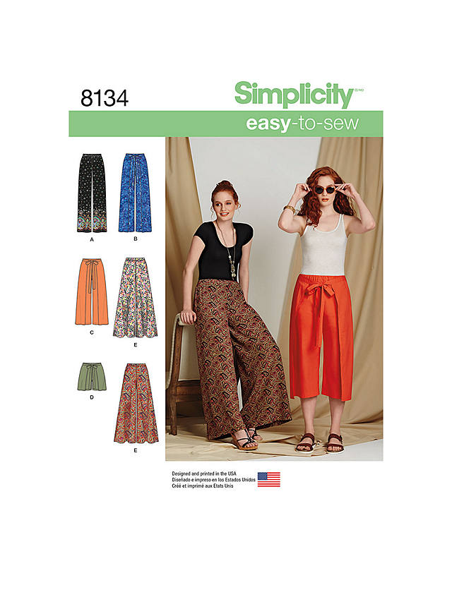 Simplicity Women's Trousers Sewing Pattern, 8134, R5