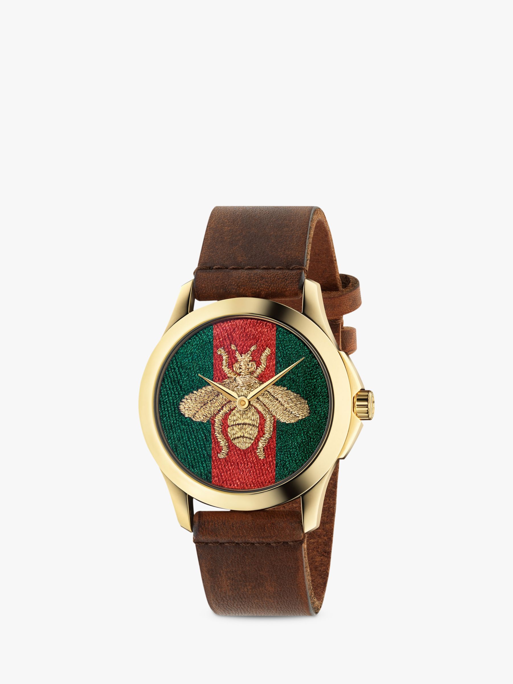 gucci leather watch