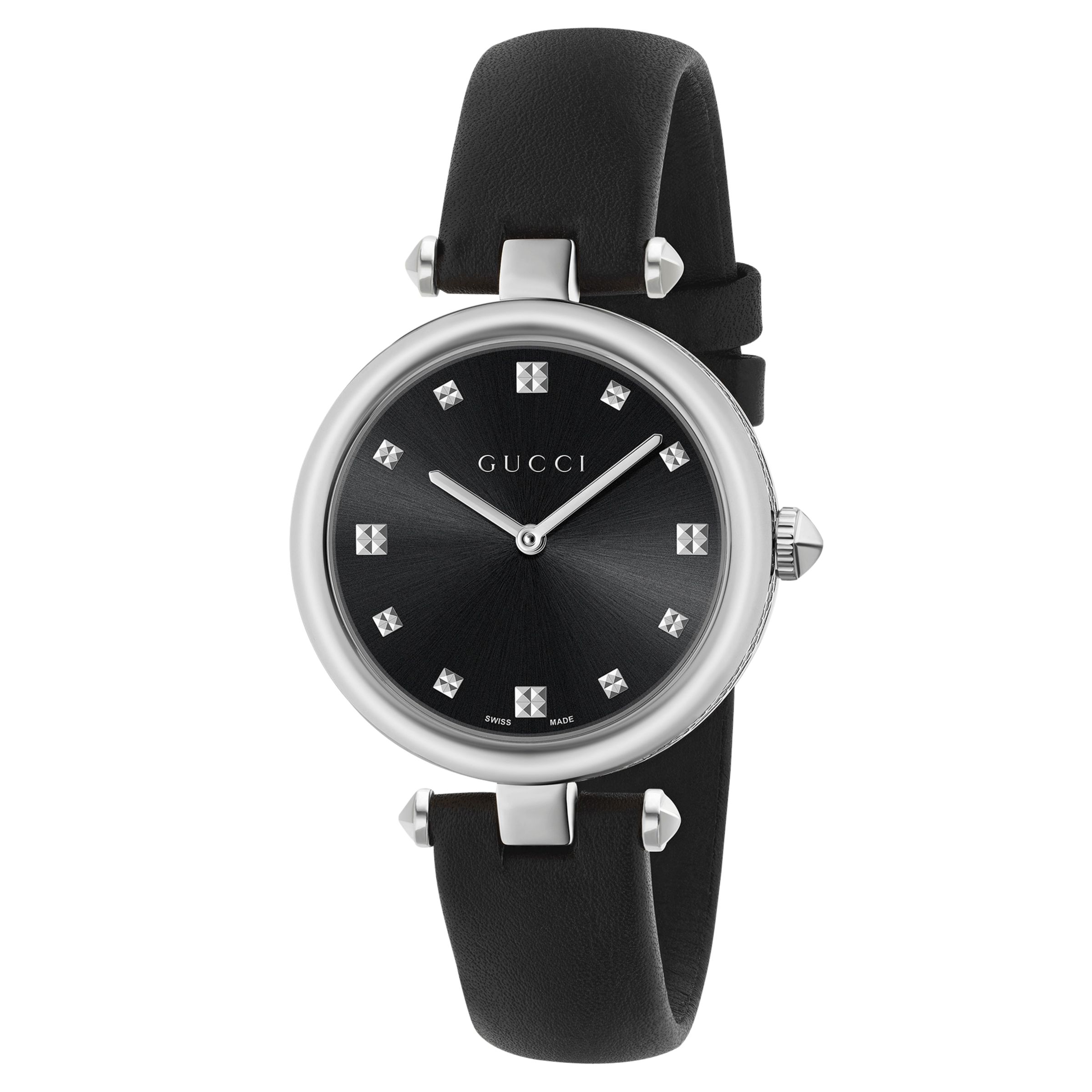 Gucci YA141403 Women's Diamantissima Leather Strap Watch  