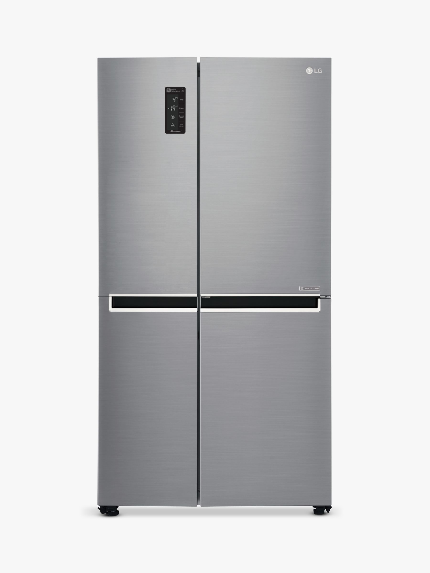 LG GSB760PZXV American Style Fridge Freezer, A+ Energy Rating, 90cm Wide, Silver