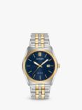 Citizen Men's Corso Date Bracelet Strap Watch, Silver/Gold BM7334-58L