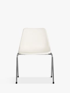 Robin Day Polypropylene Side Chair, White/Chrome