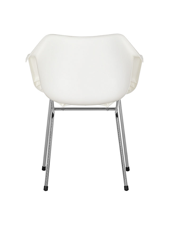 Robin Day Polypropylene Armchair, White/Chrome
