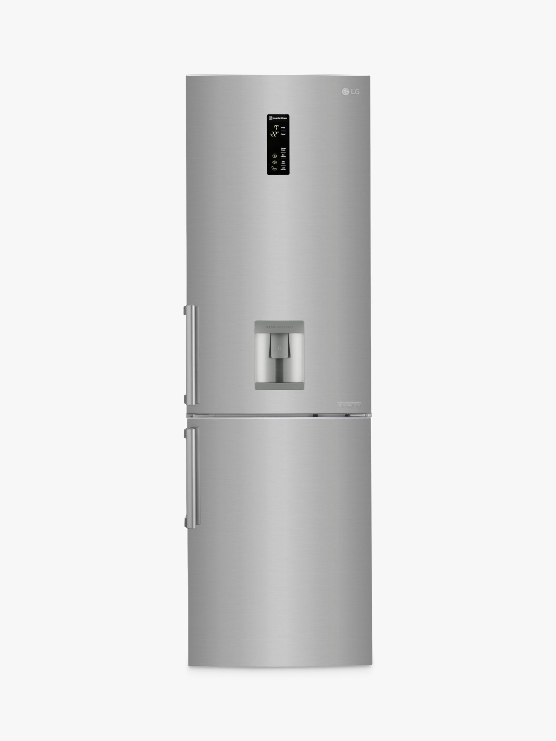 LG GBF59PZKZB Freestanding Fridge Freezer, A++ Energy rating, 60cm Wide, Premium Steel