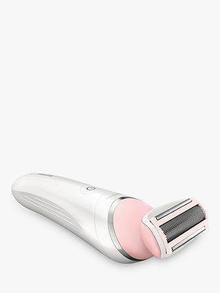 Philips BRL140/00 SatinShave Advanced Wet and Dry Electric Shaver, White/Pink