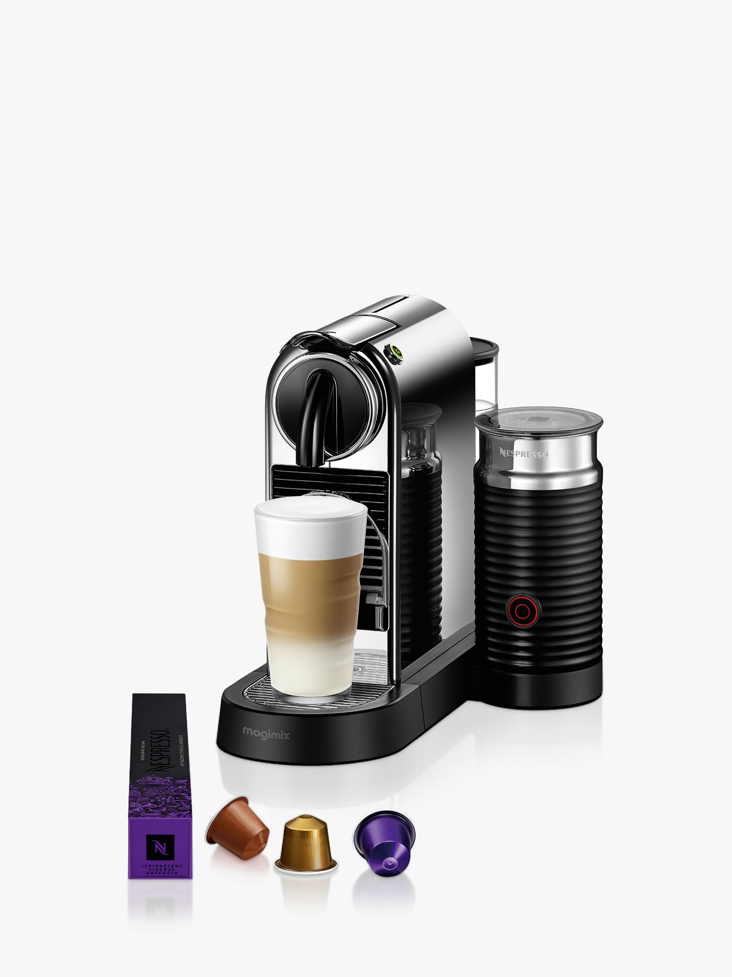 videnskabelig debitor Skur Nespresso CitiZ & Milk Coffee Machine by Magimix, Chrome Effect