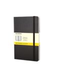 Moleskine Large Hard Cover Squared Notebook, Black