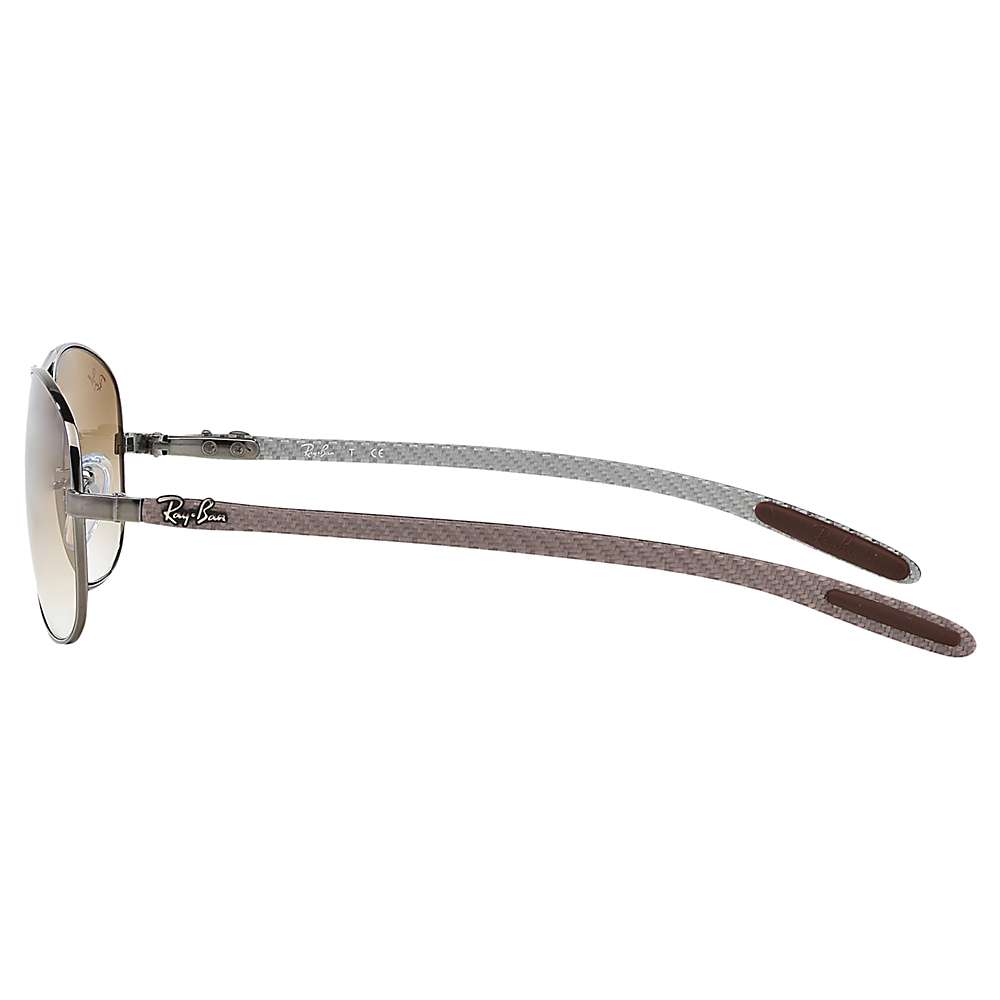 Buy Ray-Ban RB8301 Aviator Sunglasses, Silver/Brown Gradient Online at johnlewis.com