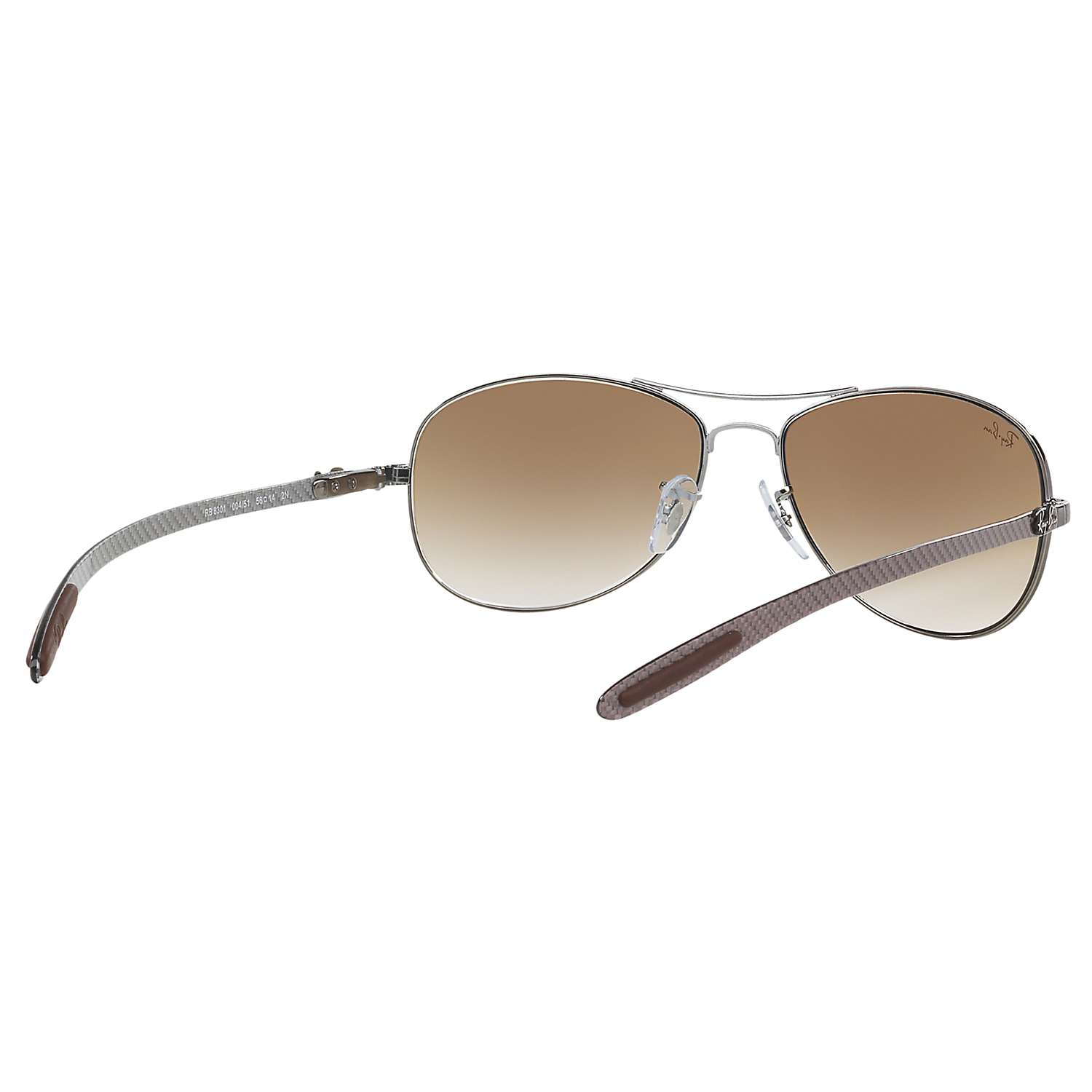 Buy Ray-Ban RB8301 Aviator Sunglasses, Silver/Brown Gradient Online at johnlewis.com