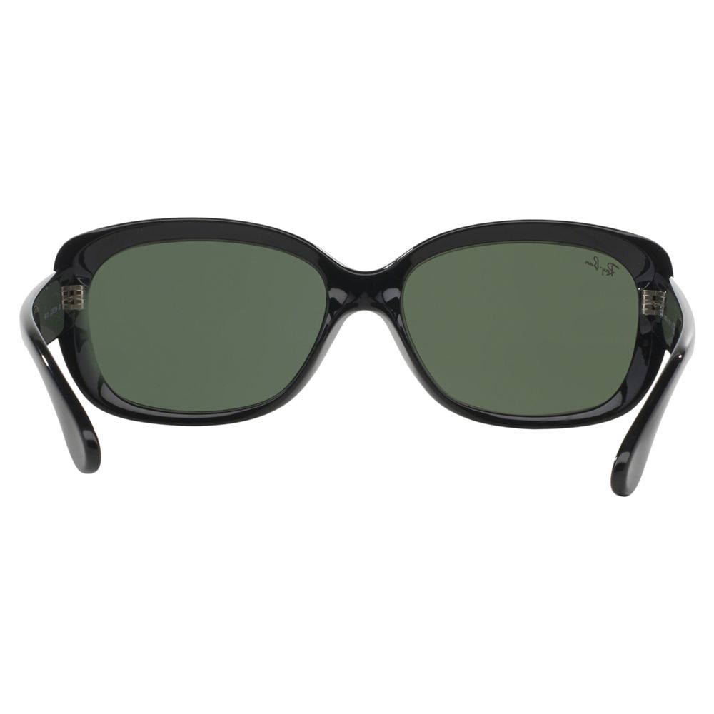 Ray-Ban RB4101 Women's Jackie Ohh Rectangular Sunglasses, Black/Green ...