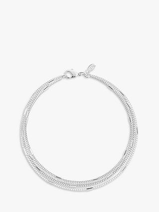 Joma Jewellery Layered Chain Bracelet, Silver