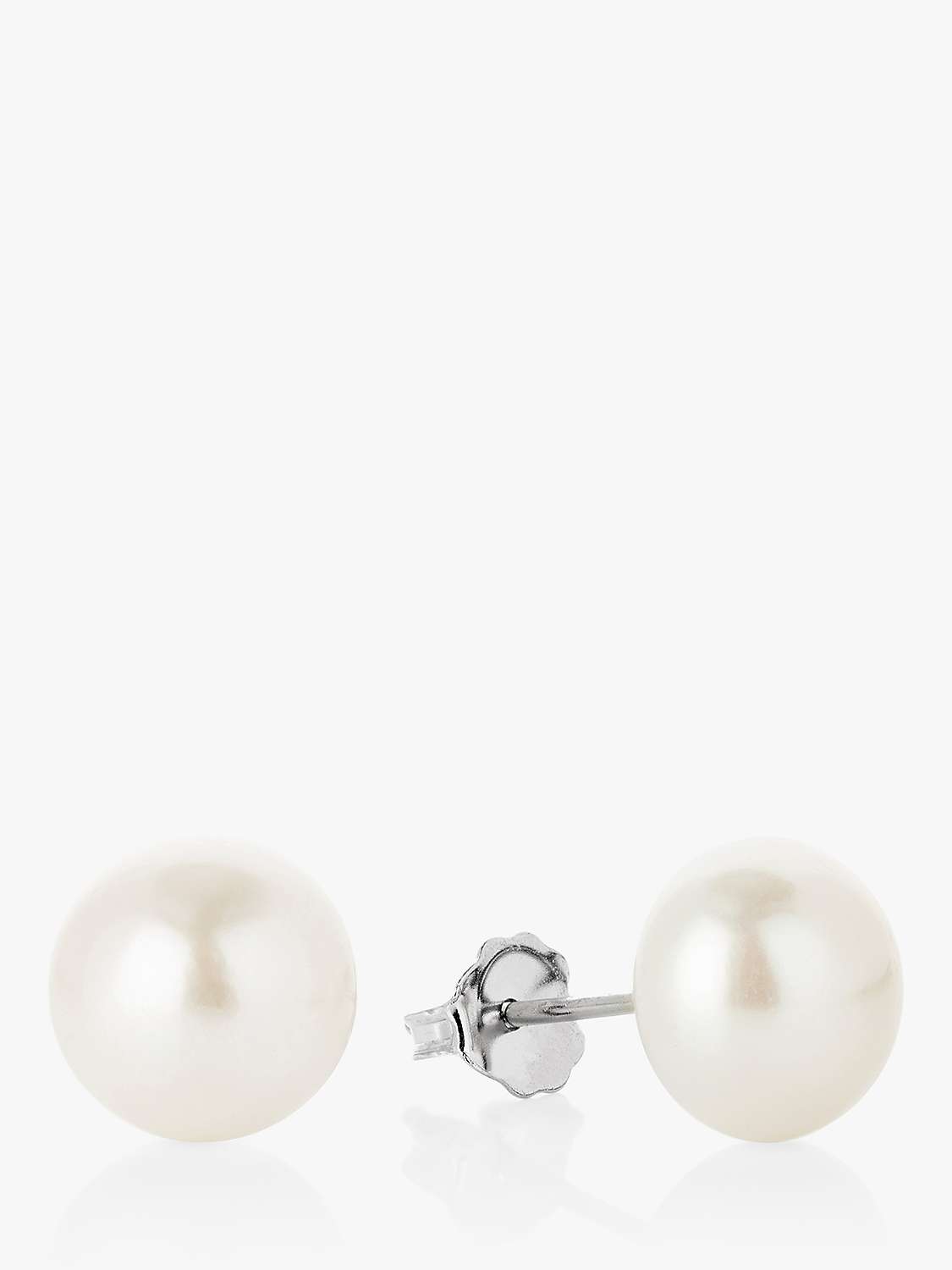 Buy Claudia Bradby Freshwater Pearl Button Stud Earrings, 9-10mm, White Online at johnlewis.com