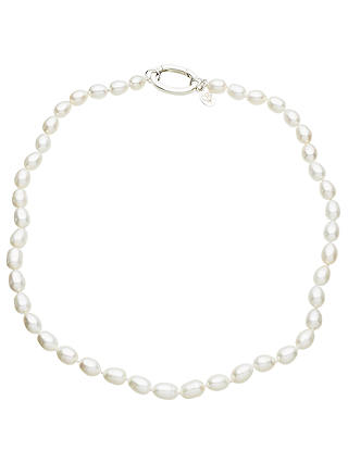 Claudia Bradby Rice Pearl Necklace, White
