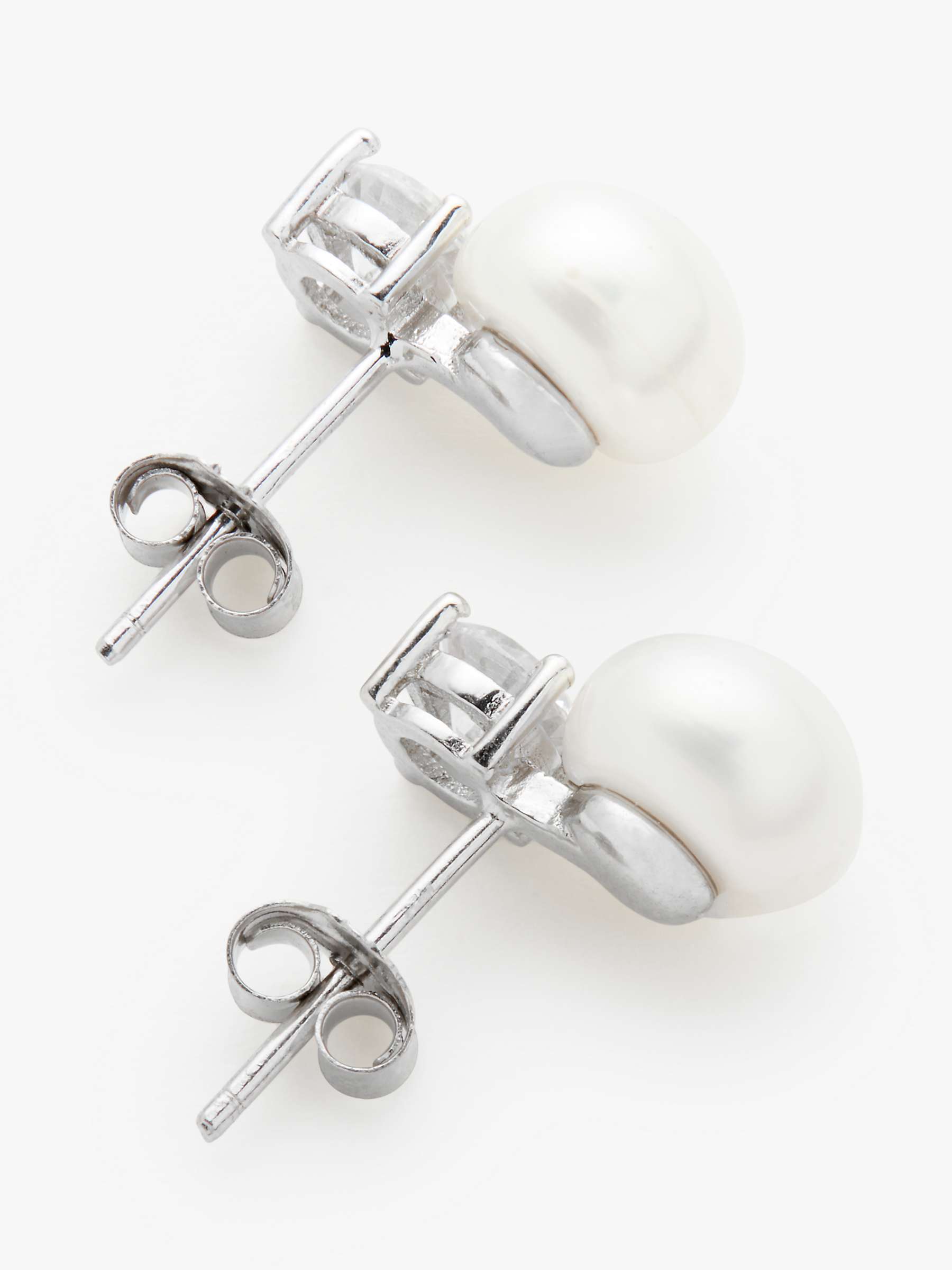 Buy Lido Freshwater Pearl Stud Earrings, White/Silver Online at johnlewis.com