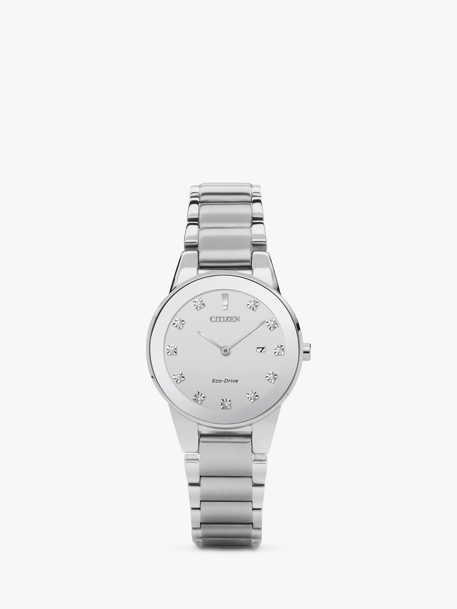 Buy Citizen Women's Axiom Date Diamond Bracelet Strap Watch Online at johnlewis.com