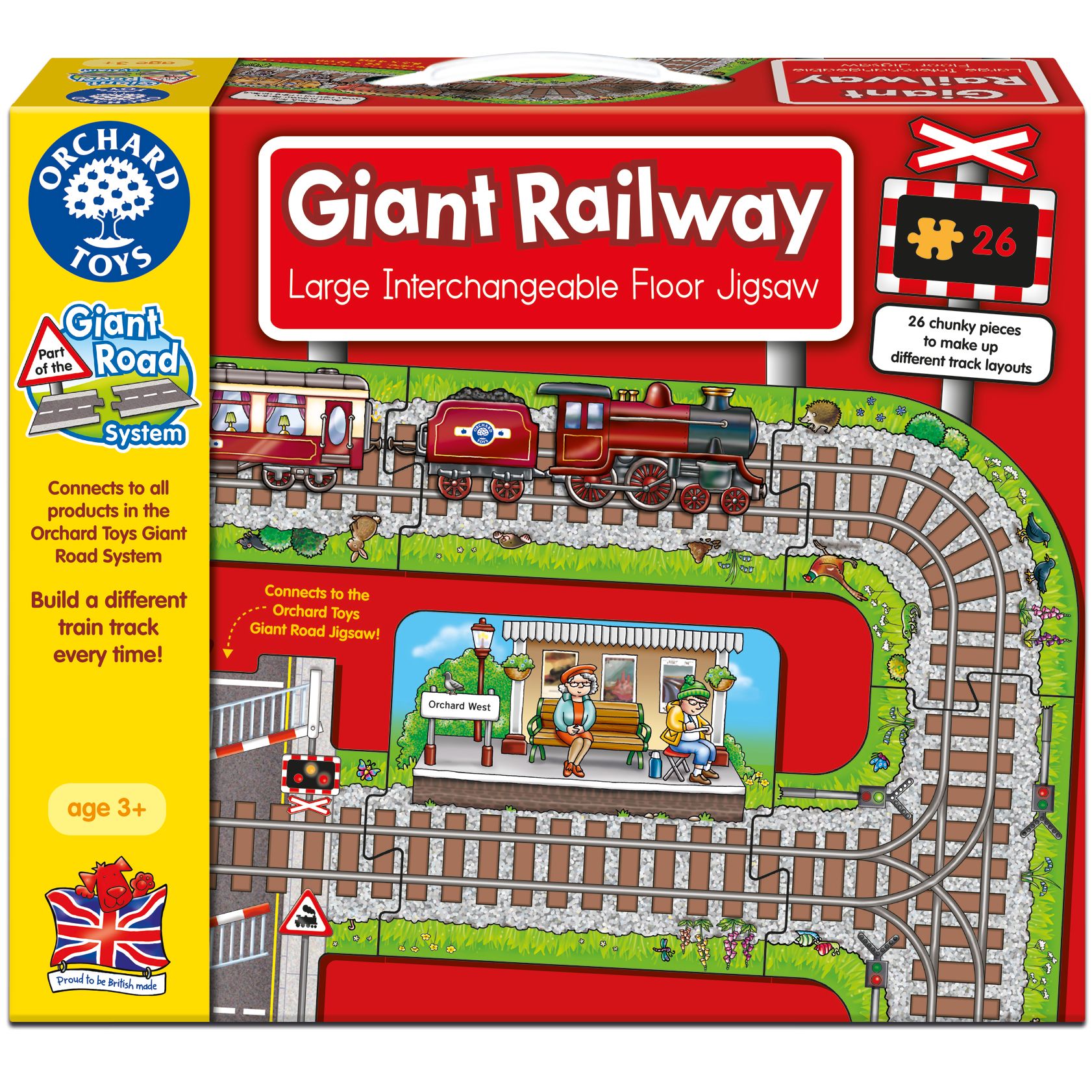 Orchard Toys Giant Railway Large Interchangeable Floor Jigsaw At