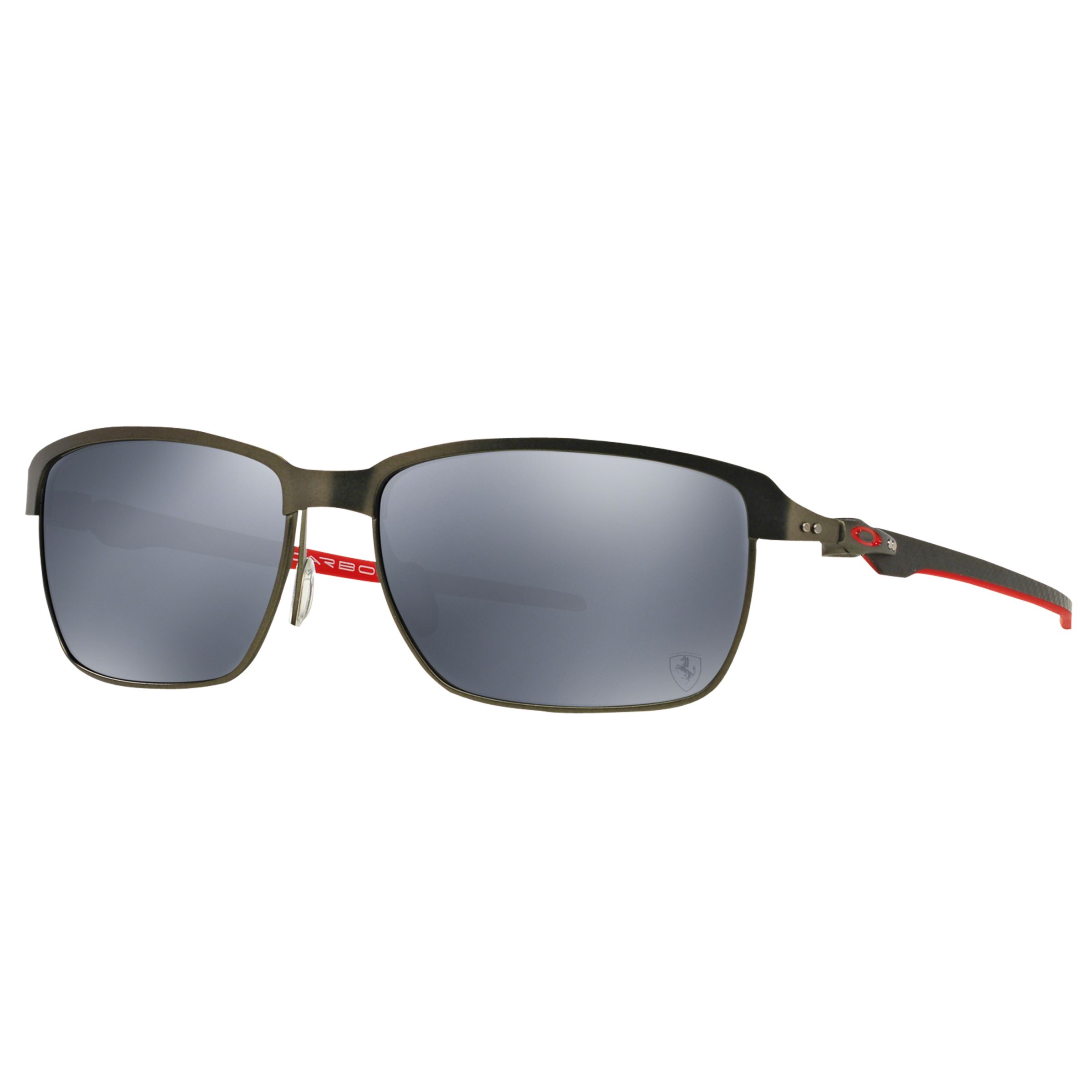 Oakley Oo6018 Tinfoil Carbon Polarised Scuderia Ferrari Rectangular Sunglasses