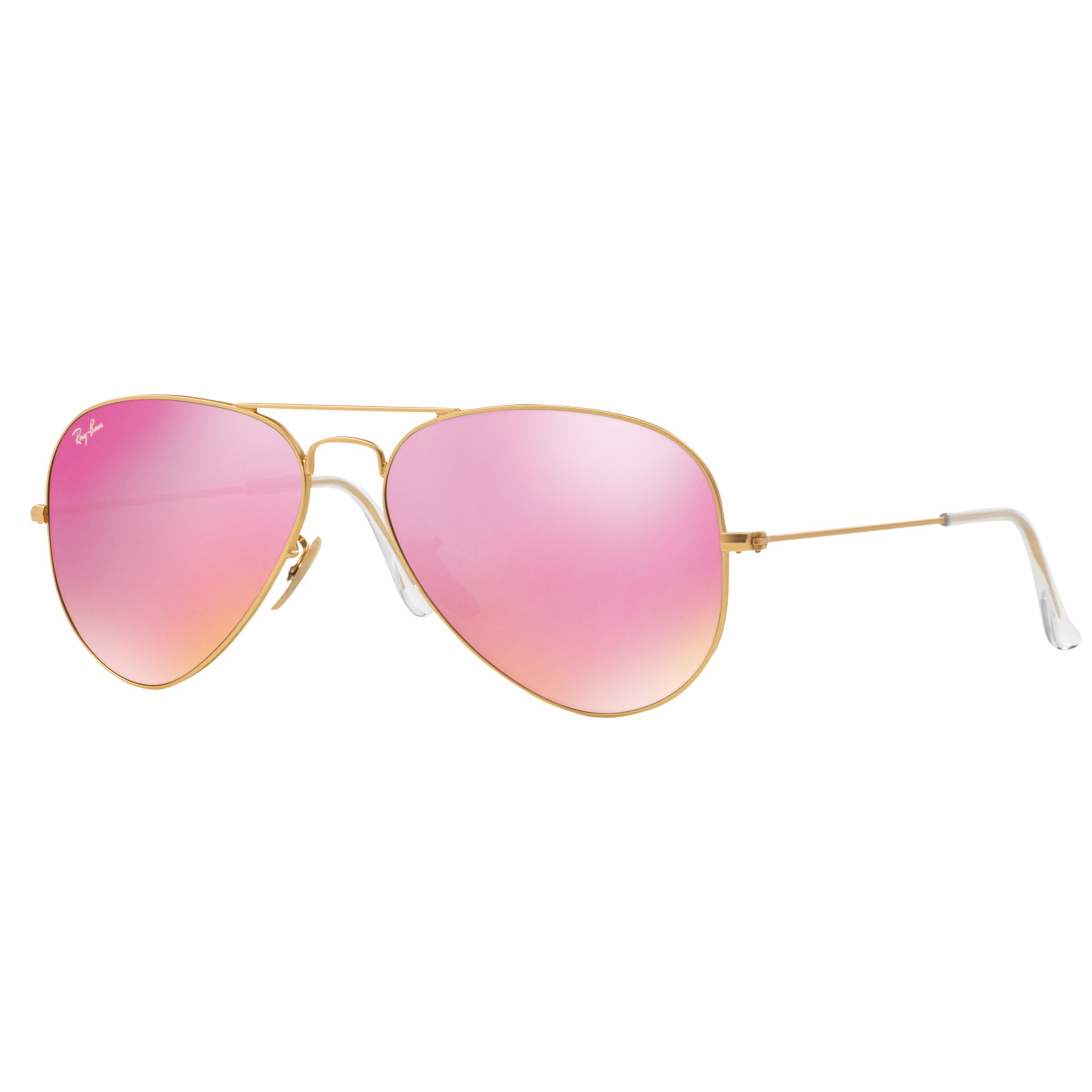 Ray Ban Rb3025 Aviator Sunglasses Gold Pink Mirror At John Lewis Partners