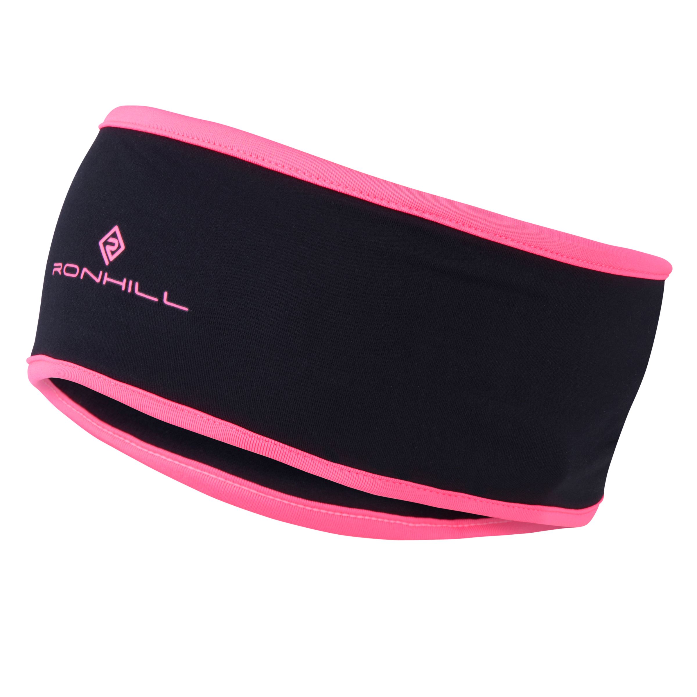 Ronhill Thermal Headband, One Size, Black/Fluorescent Pink at John ...