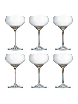 John Lewis & Partners Vino Spiral Coupe Glasses, Set of 6, 250ml