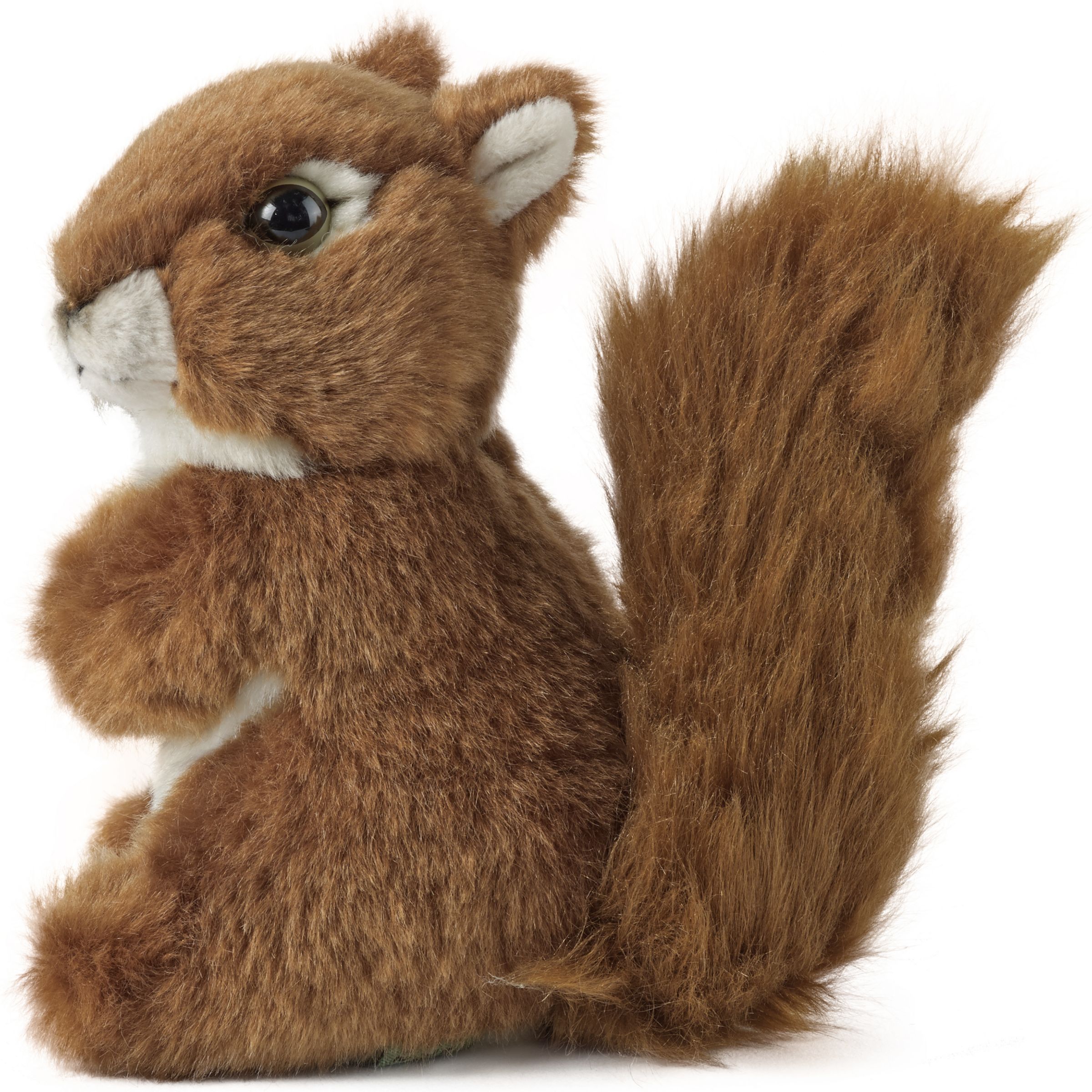 Nutmeg red squirrel with bushy tail Quality handmade crochet soft toy.
