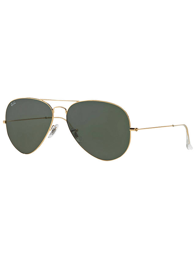 Ray-Ban RB3025 Aviator Sunglasses, Gold/Dark Green
