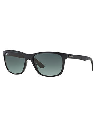 Ray-Ban RB4181 Highstreet Square Sunglasses, Black/Blue Gradient