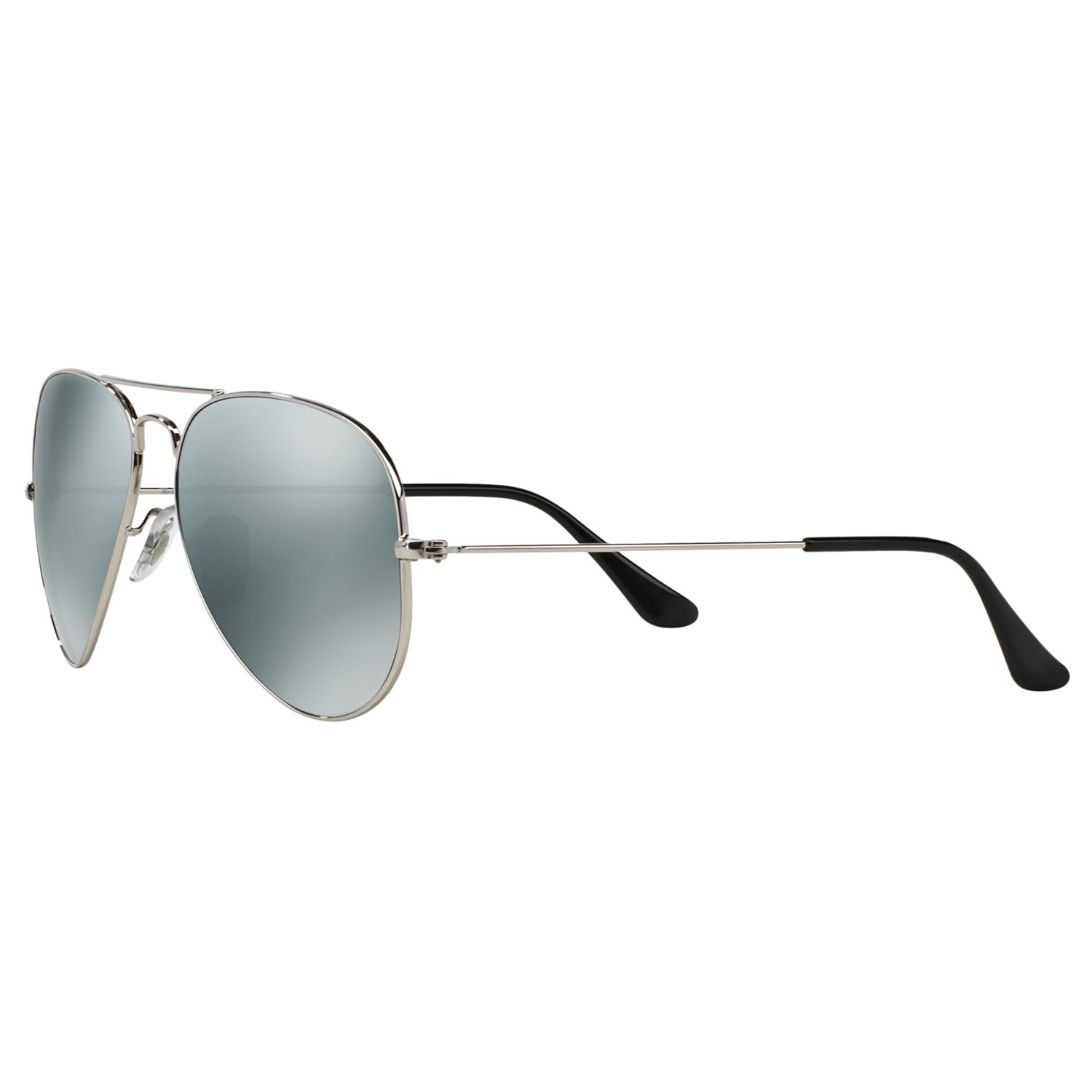 Ray-Ban RB3025 Iconic Aviator Sunglasses, Silver/Mirror Grey at John Lewis  u0026 Partners