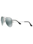 Ray-Ban RB3025 Iconic Aviator Sunglasses, Silver/Mirror Grey