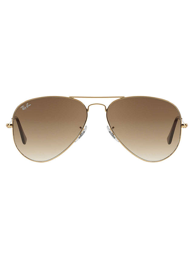 Ray-Ban RB3025 Aviator Sunglasses, Gold/Brown Gradient