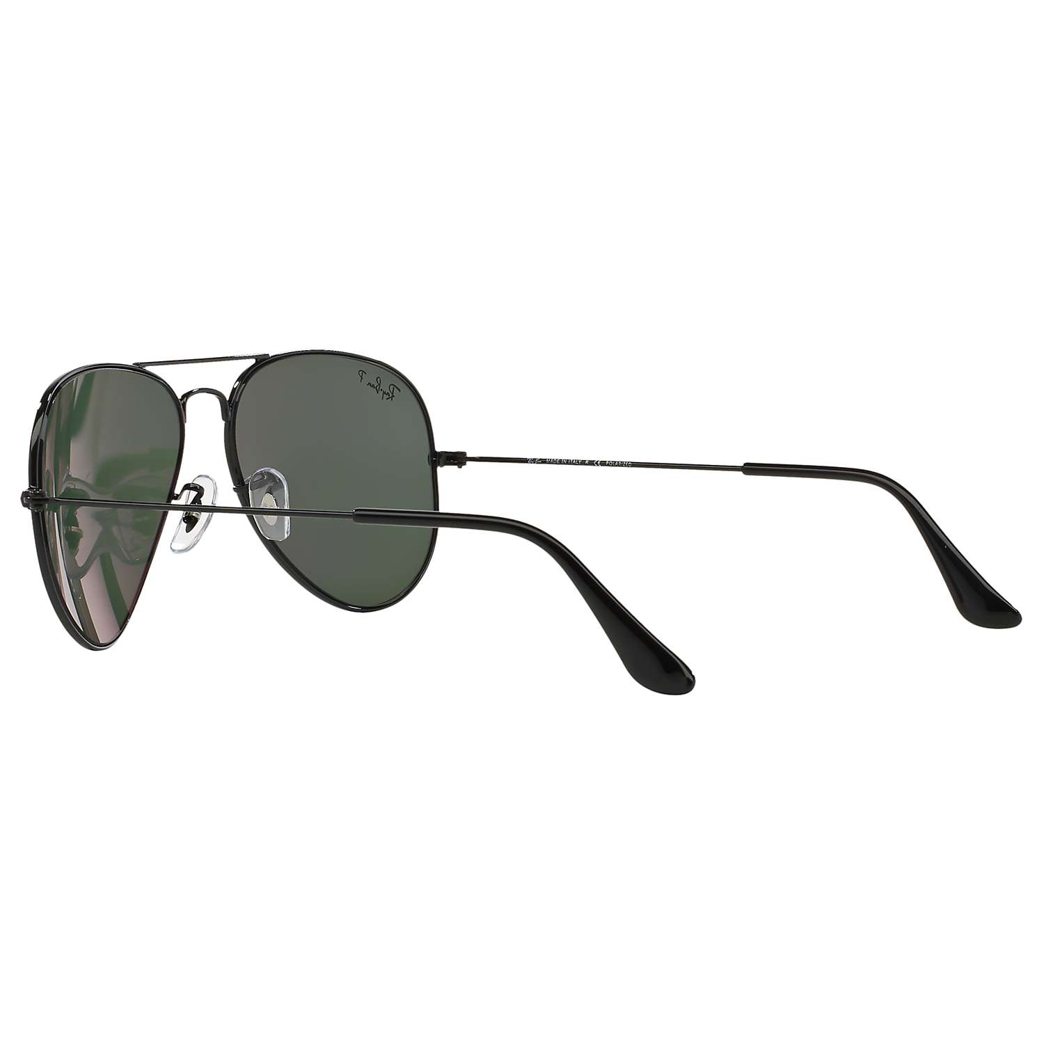 Buy Ray-Ban RB3025 Polarised Aviator Sunglasses, Black Online at johnlewis.com