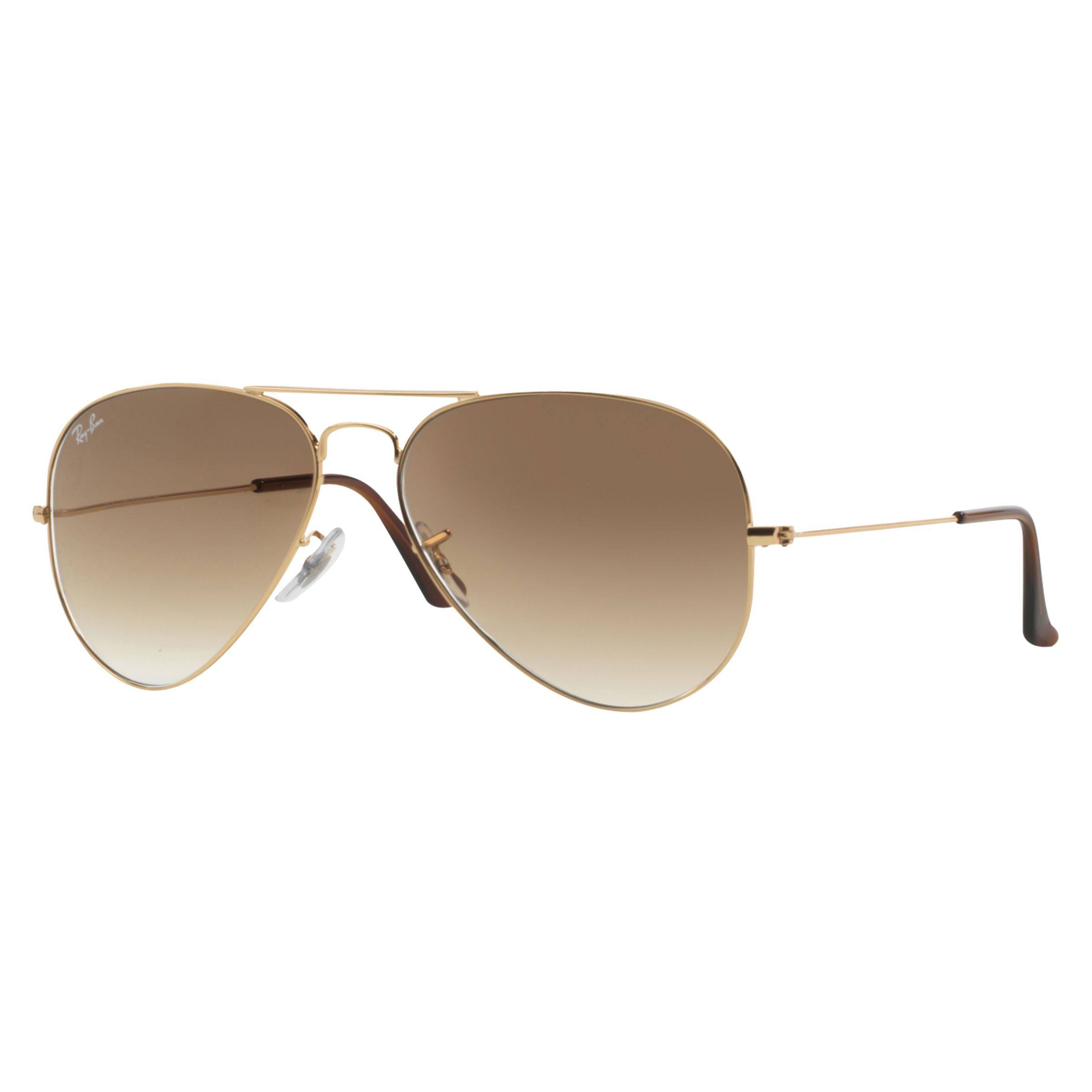 Ray-Ban RB3025 Aviator Sunglasses, Gold/Light Brown Gradient at John Lewis  & Partners