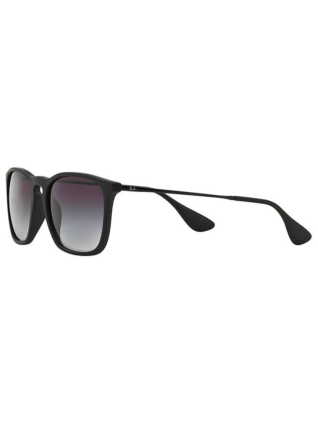 Ray-Ban RB4187 Chris Square Sunglasses, Black/Grey Gradient