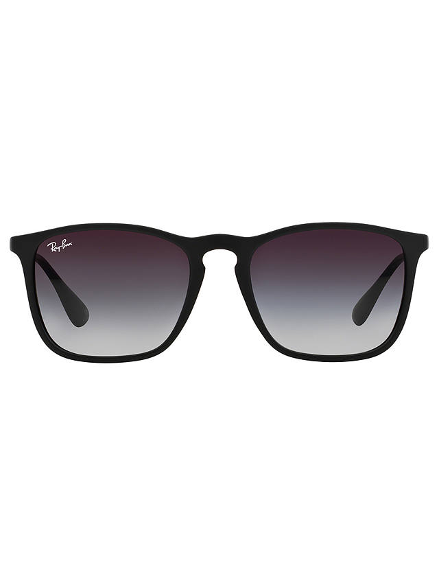 Ray-Ban RB4187 Chris Square Sunglasses, Black/Grey Gradient