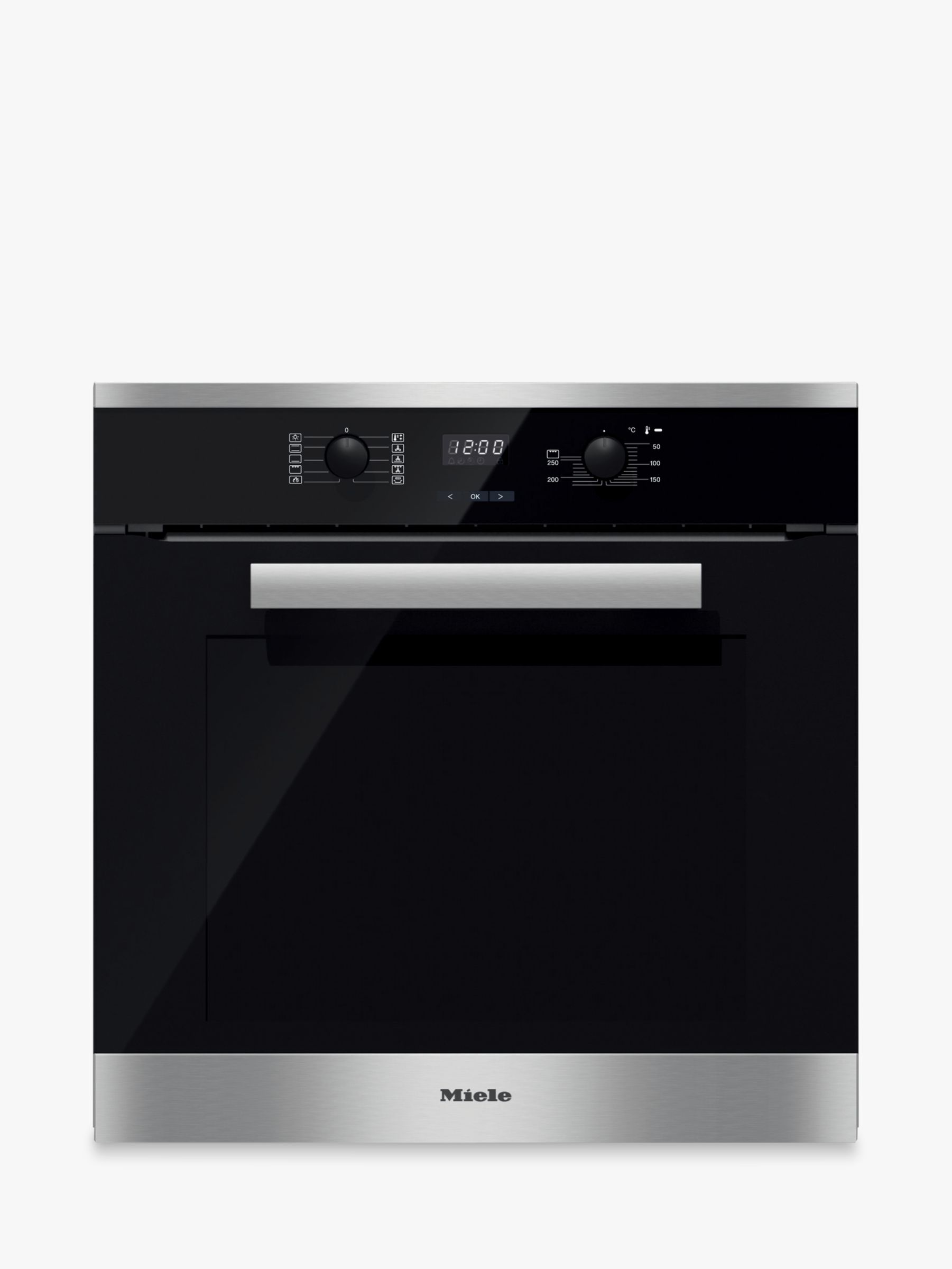 Miele H2661BP-1 Built-In Multifunction Single Oven, Brushed Steel