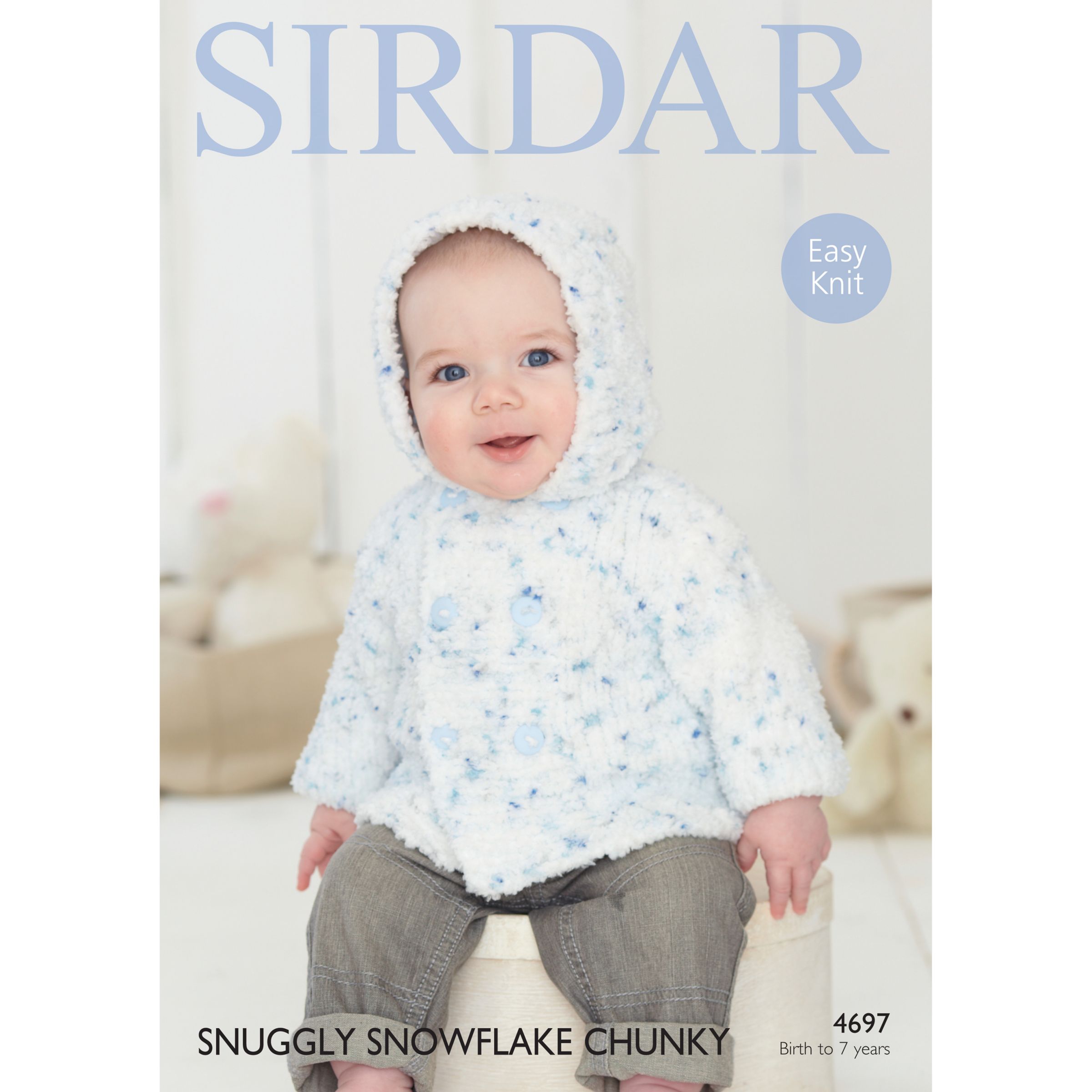 Sirdar Snuggly Snowflake Chunky Baby Cardigan Knitting Paper