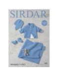 Sirdar Snuggly 4 Ply Baby Blanket and Cardigan Knitting Paper Pattern, 4686