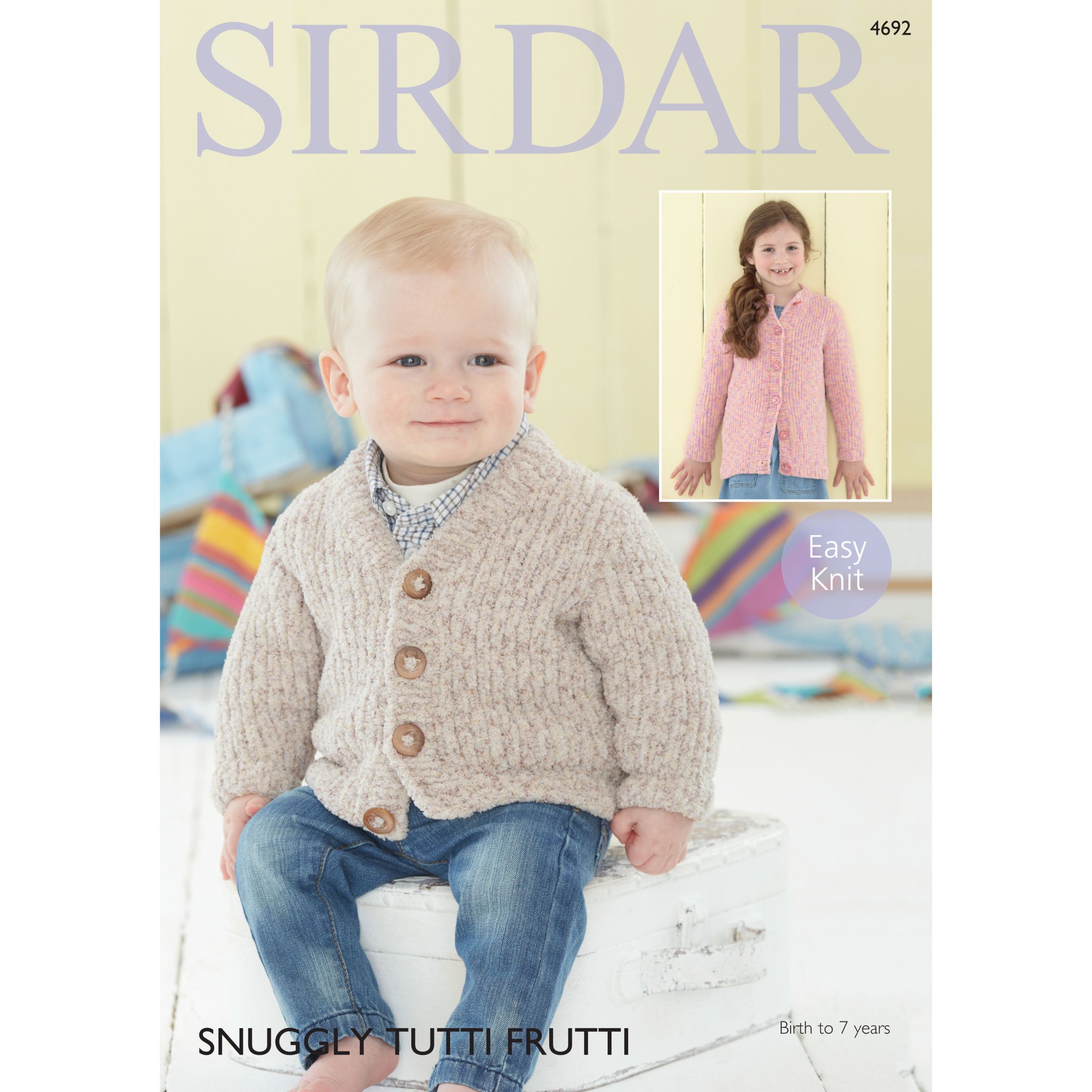 Sirdar Snuggly Tutti Frutti Baby Cardigan Knitting Paper Pattern 4692 At John Lewis Partners