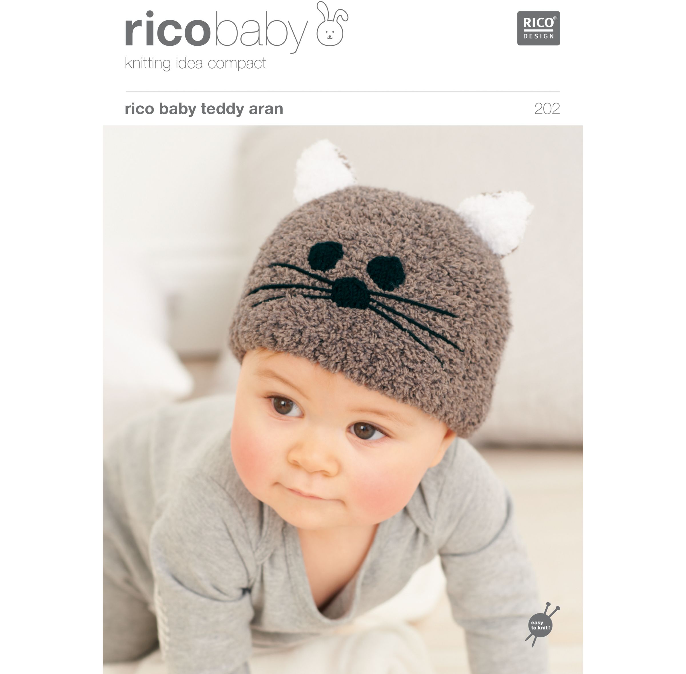 Rico Baby Classic Dk Cat Hat Knitting Pattern 202 At John