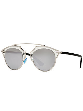 DIOR DIORsoreal Round Sunglasses, Silver/Grey