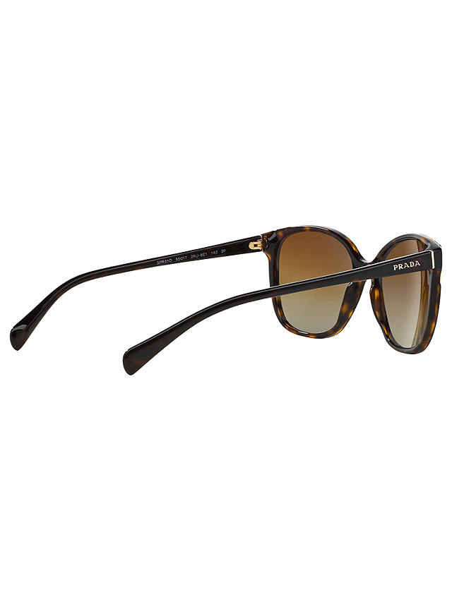 Prada PR01OS Polarised Square Sunglasses, Tortoiseshell