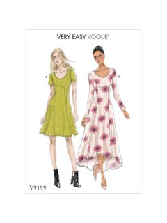 Vogue Women's Dress Sewing Pattern, 9199, A5