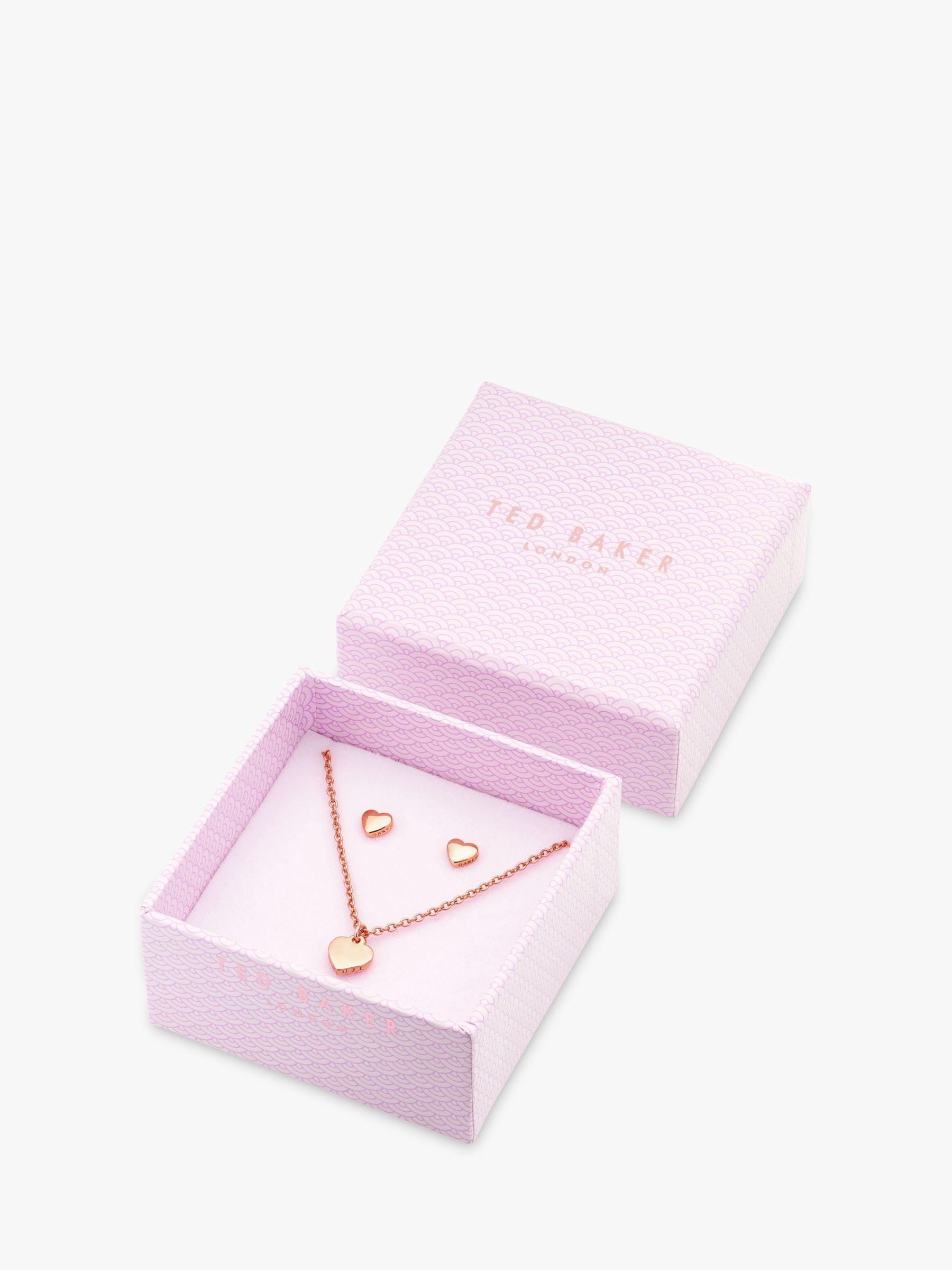 Ted Baker Hara & Harly Sweetheart Pendant Necklace and Stud Earrings ...